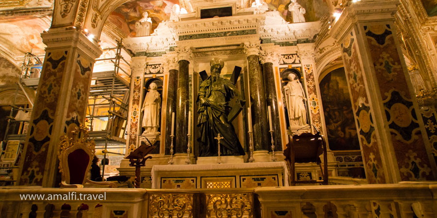 La crypte de la cathédrale, à Amalfi, Italie