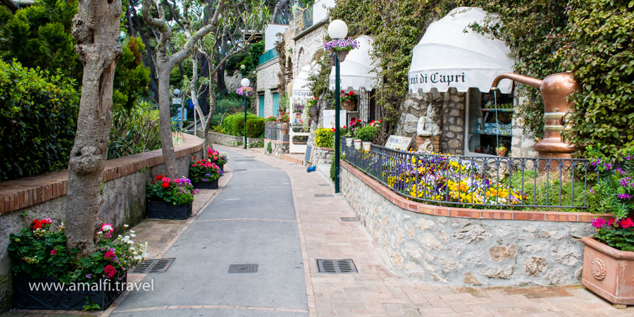 Le centre de Capri, Italie