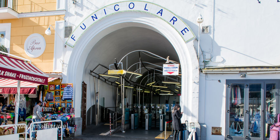 Funicular, Marina Grande - the centre of Capri, Italy