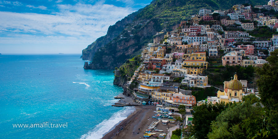 Vista de Positano, Italia