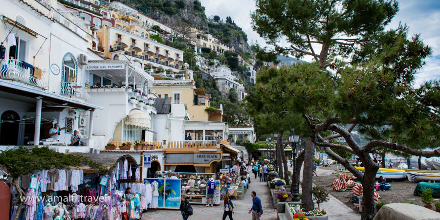 Das Zentrum von Positano, Italien