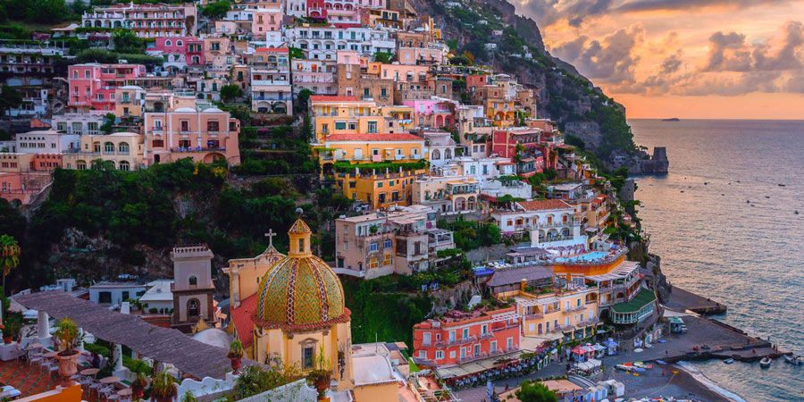 Widok Positano, Włochy