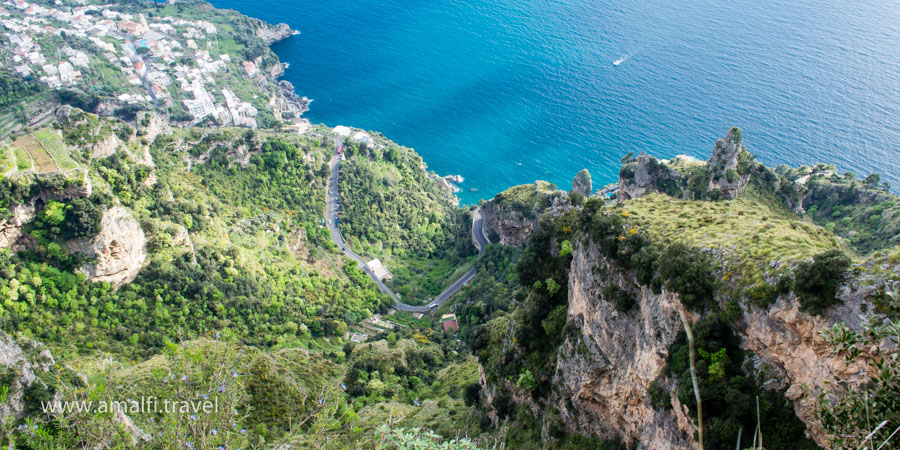 Ansicht des Wanderwegs der Götter, Italien